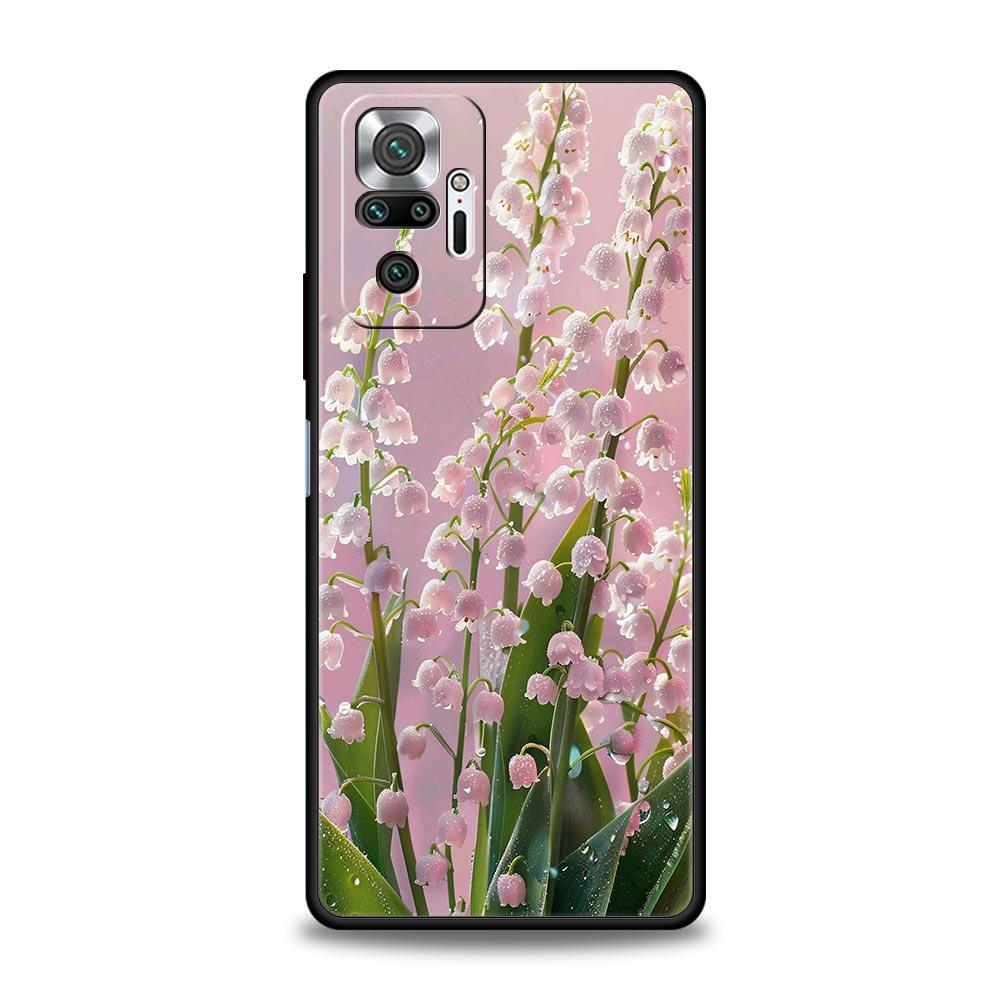 Lily Of The Valley Clear Floral Phone Case Cover for Redmi 14C 10C Note 15 14 13 12 10 11 K40 Pro Plus Soft TPU Shockproof Capas