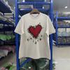 2026 New High Street Hip Hop Washing Water Old Printing Retro Trendy Brand Casual Loose Short-sleeved T-shirt Men and Women the Same Style