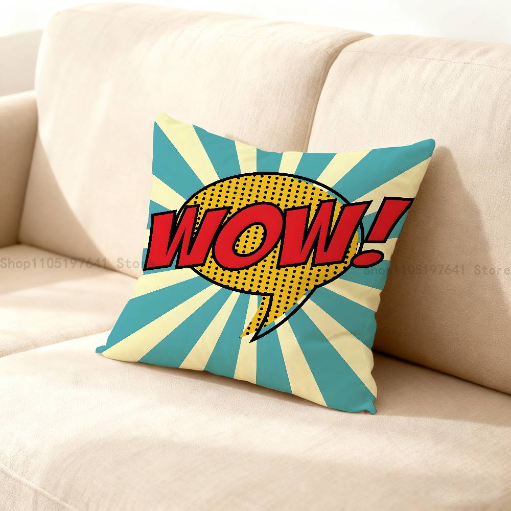 Roy Lichtenstein Pop Art Pillow Case For Sofa Decor Car Office Room Printing Cushion Cover Decorations and Protector