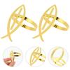 4PCS Iron Cross Napkin Rings Vintage Table Napkin Holder Dining Table Napkin Buckle  Banquet Dinner