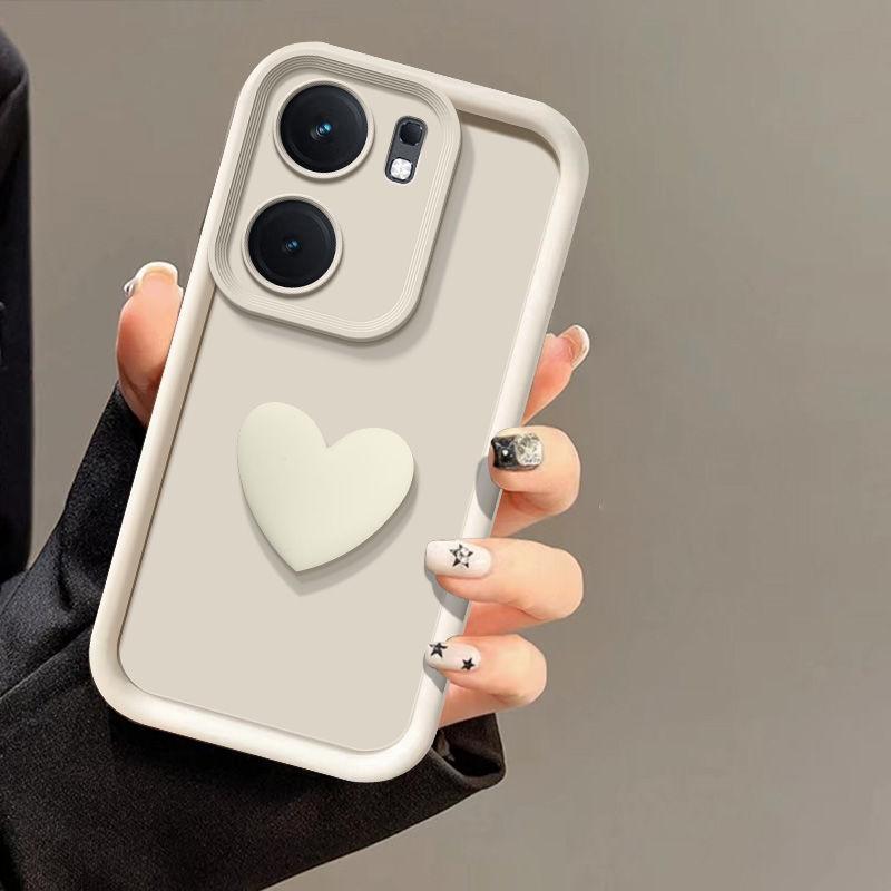 S 22 23 21 20 Cute 3d Love Heart Silicone Case For Samsung Galaxy S24 S21 S20 S23 Fe Ultra Plus 5g Women Matte Back Cover S20fe