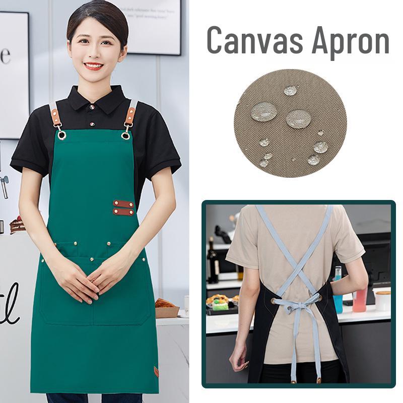 Unisex Barista Apron with Custom Logo for Coffee Shop Catering