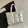 New Large-capacity Tote Bag for Women Fashi Solid Color Quilted Tote Bag Lightweight Puffer Waterproof Shoulder Bags Female