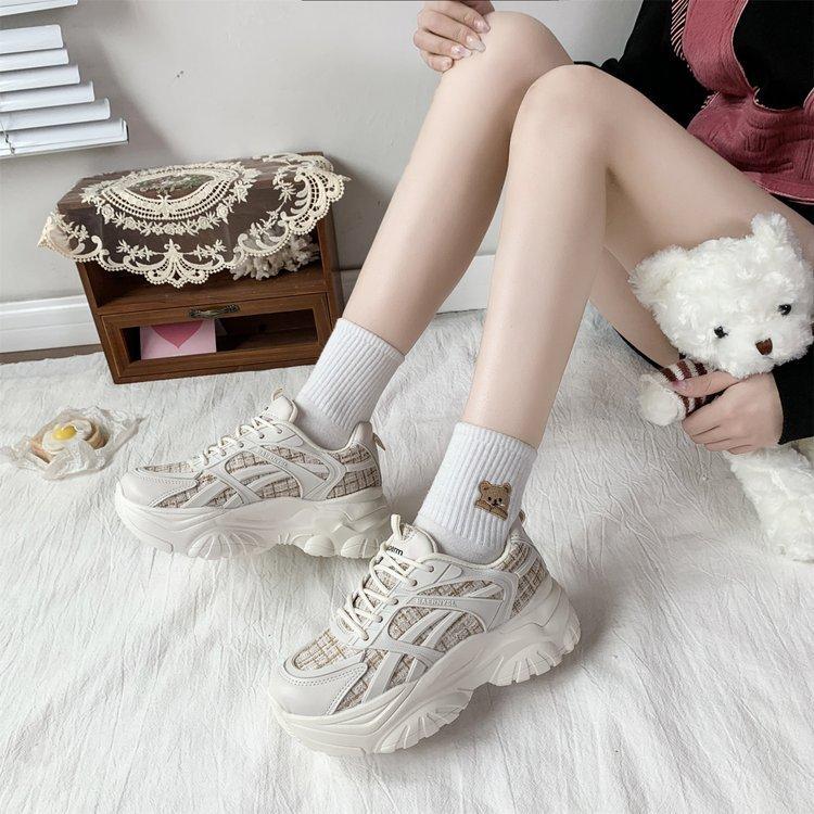 Dad Shoes Children 2025 Autumn New Thick-soled Muffin Shoes Rubber Soft-soled Color Matching Casual Sports Shoes Mixed Batch