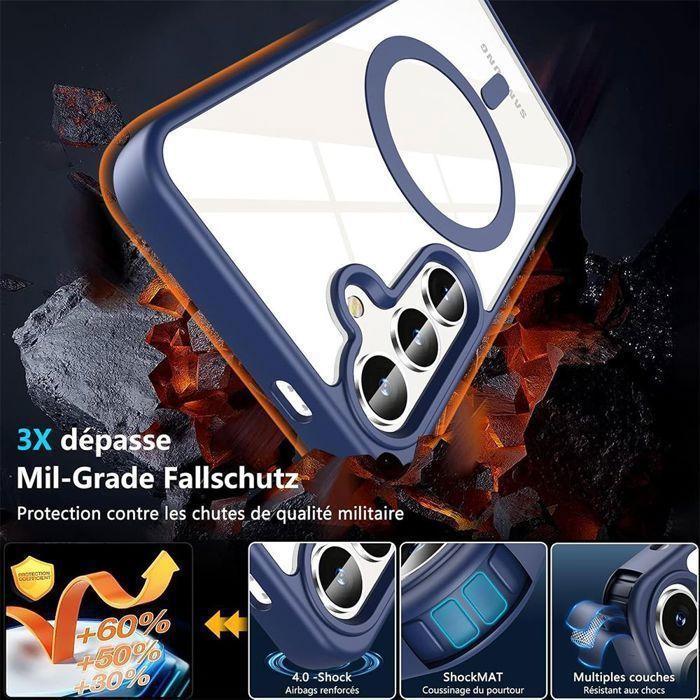 Coque de protection - BOOLING - pour Samsung Galaxy A16 - Rigide - Antichoc - Bleu + 2 Verres Trempés