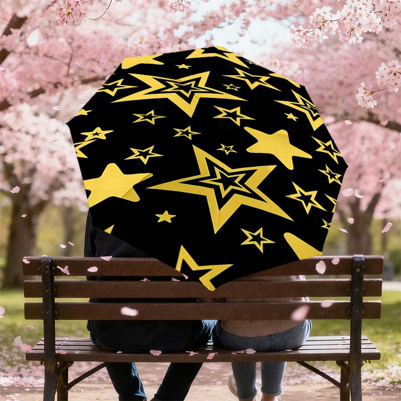 1PC Star Circle Umbrella-8-Rib Reinforced Portable Folding Travel Suitable for All Seasons Outdoor Daily Use-G385
