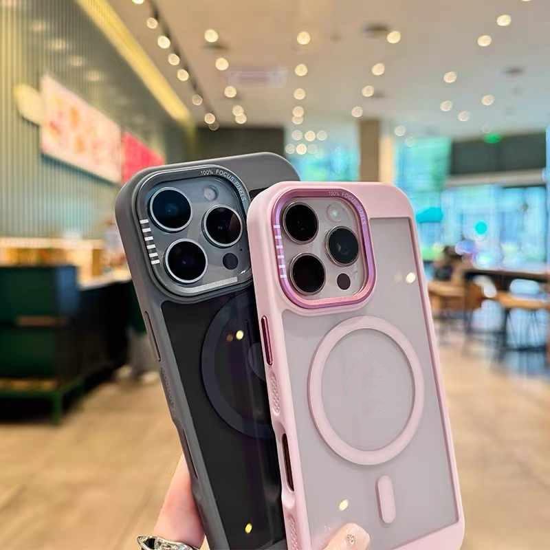 Heat Dissipation Cooling Bumper Magnetic Case For iPhone 11 12 13 14 15 16 Pro Max For Magsafe Transparent Shockproof Hard Cover