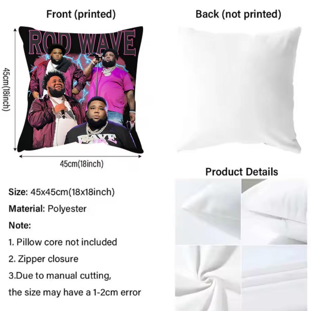 RAP Rod W-Wave Cushion Cover Comfortable Reversible Pillow Cover Ideal for Car Sofa Bedroom & Beyond