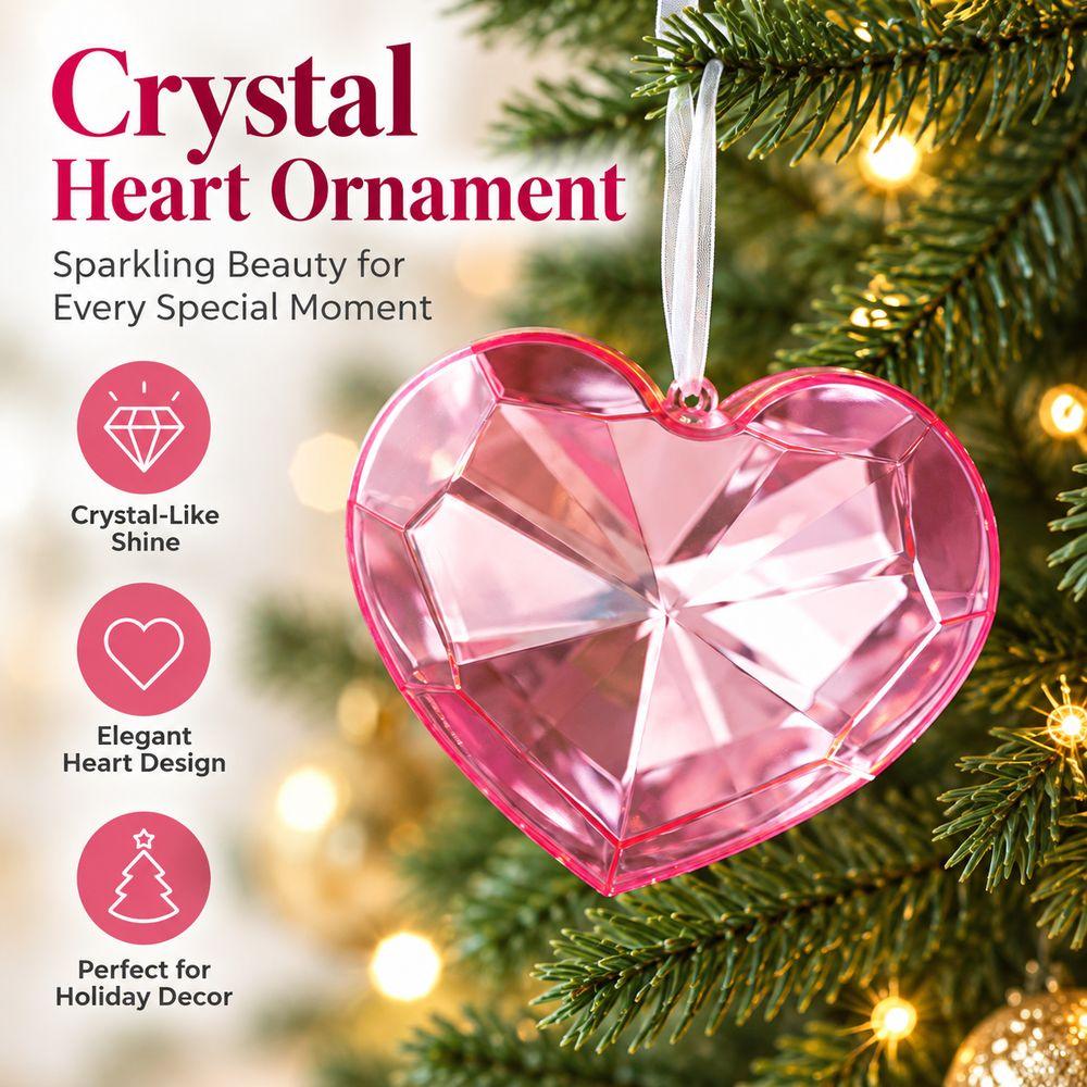 Heart Pattern Acrylic Pendant Decoration Acrylic Material Holiday Decoration Pendant Holiday Gift
