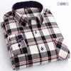 New Flannel Plaid Shirts For Men Spring Cotton Easy Care Non-iron Long Sleeve Casual Clothing Business Smart Dress Top Shirts