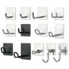 Rustproof Towel Rack Bathroom Stainless Steel Hook Adhesive Hooks Clothes Hanger Wall Door Holder