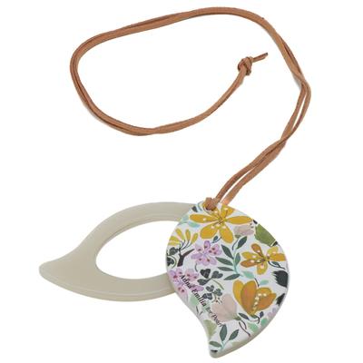 Pearl Loupe Anna Emilia Pendant Loupe Floral Pattern Beige 072071 1.75x