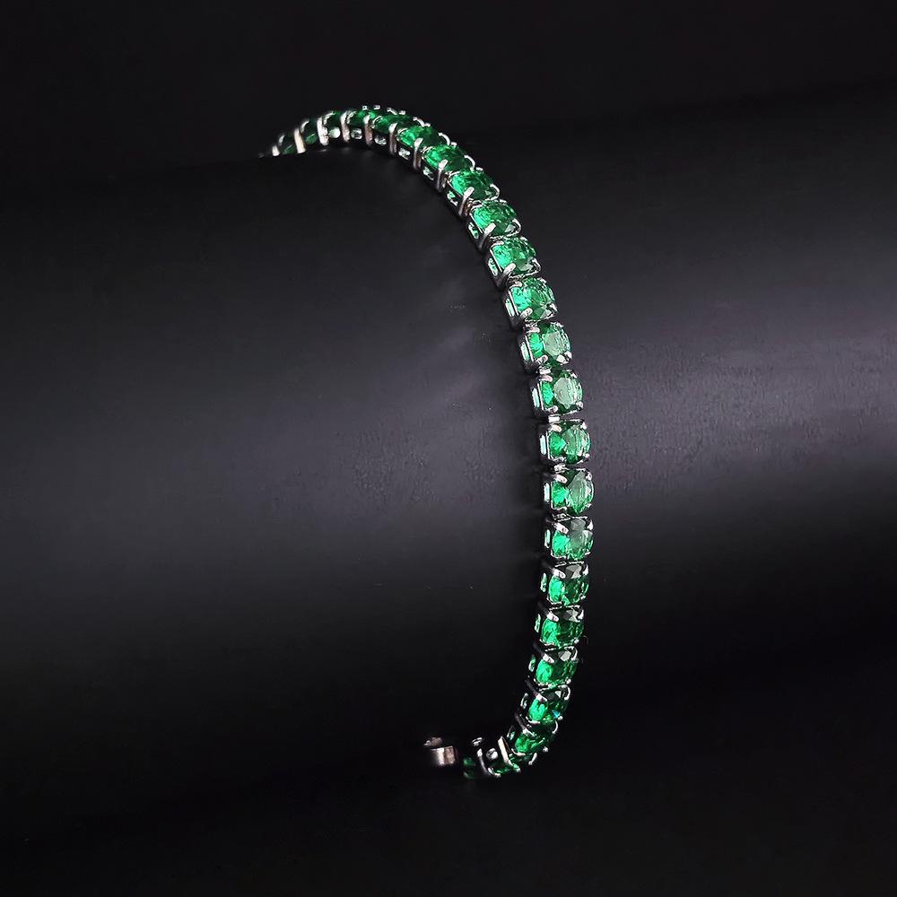 Bracciale Tennis Hip-Hop Zirconi Multicolore - Senza Sbiadire, Design Full Diamond
