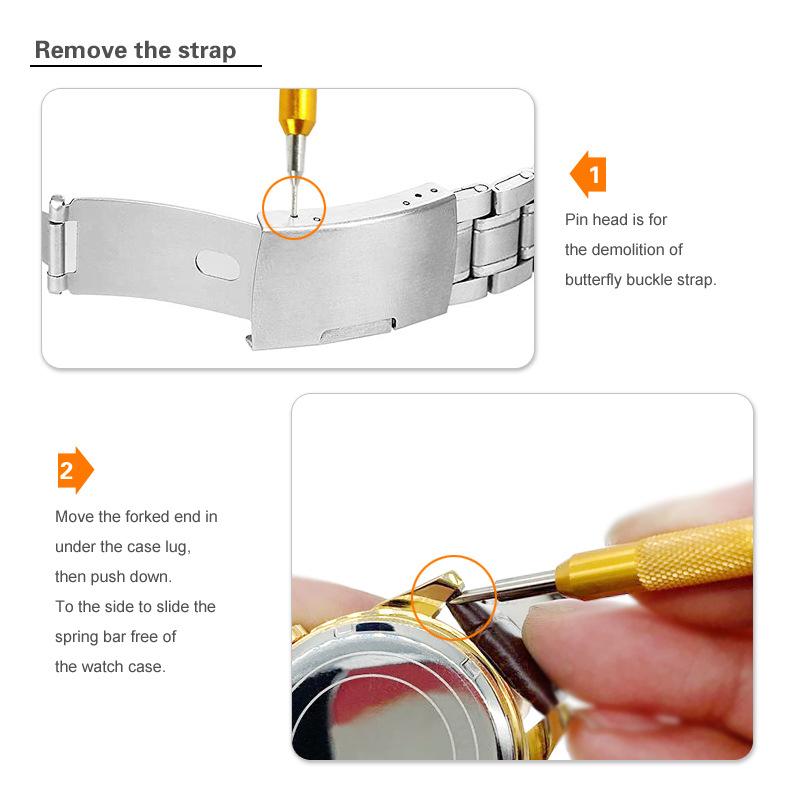 Watch Repair Tool Set Detachable Watch Strap Remover Bottom Cover Holder Fixing Kit Open The Watch Replace The Battery