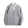Men's V-neck Cardigan Sweater - Spring & Autumn Hong Kong Style Versatile Knitwear