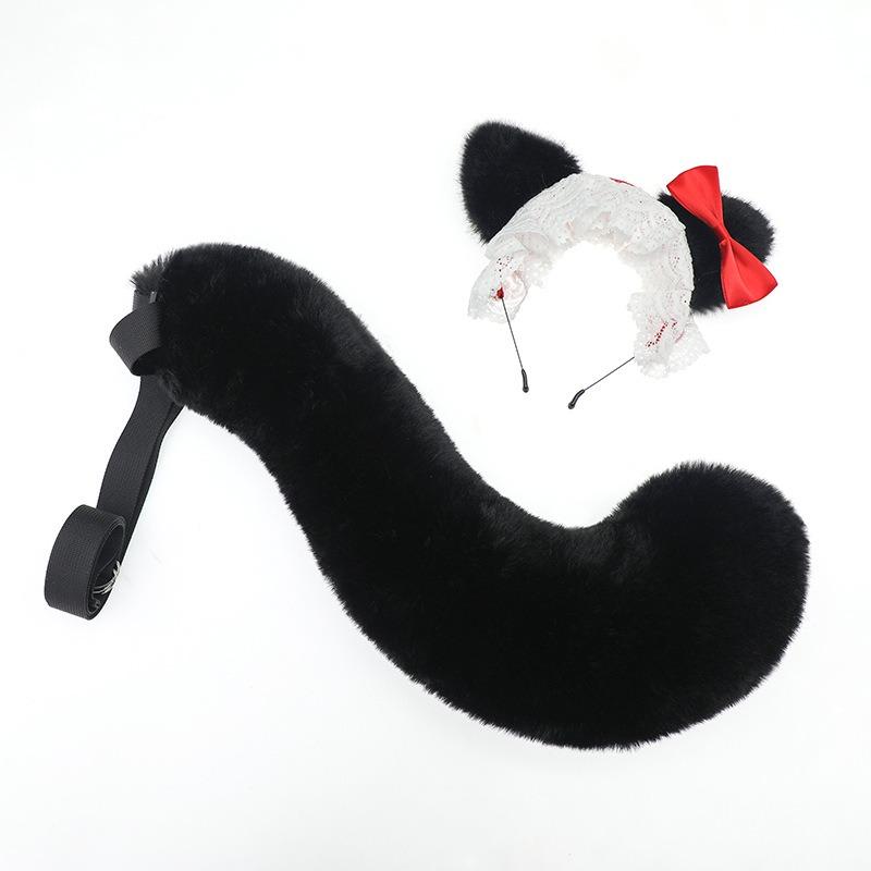 Handgemachtes Lolita Tierohr Mädchen Stirnband Comic-Con Eternal Walnut cos Requisiten Katzenohren Stirnband Katzenschwanz Set