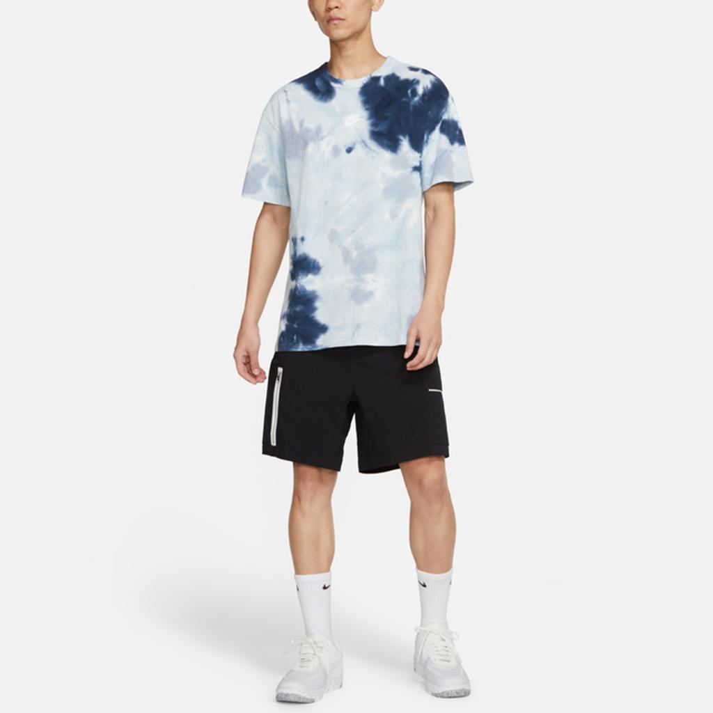 Nike Tie-Dye Print Loose-Fit Sports Short-Sleeve T-Shirt Men Tops Slate-Blue DD2721-104