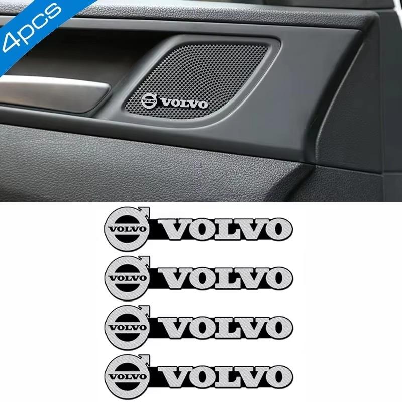 10 pieces Modified Car Logo Audio Sticker Auto Interior Central Control Alloy  Emblem Badge Decal For Volvo XC60 S60 V40 V50V60