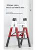 Telescopic Carbon Steel 3-Step Folding Ladder Stool with Storage