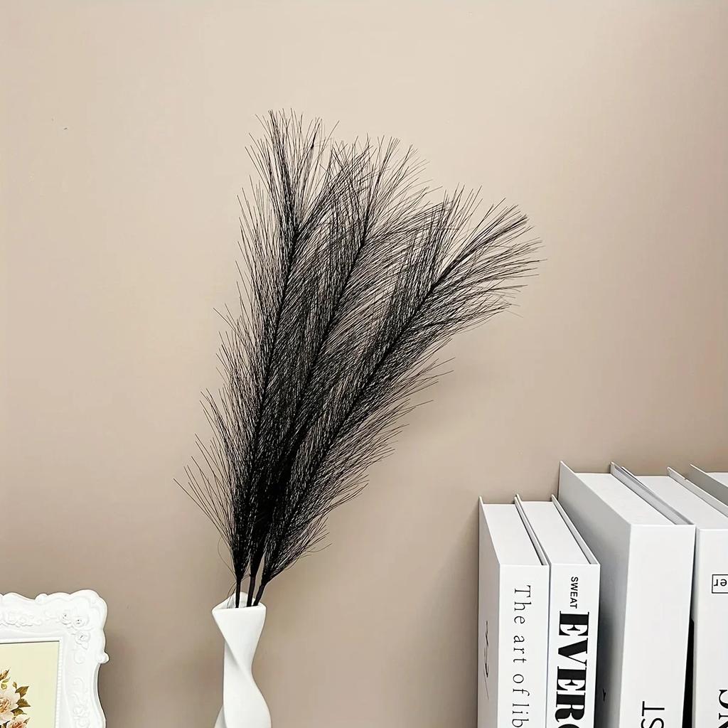 3PCS - Fluffy Reed Imitation Pampas Grass - Family Wedding Decoration Fake Flower and Grass Decoration