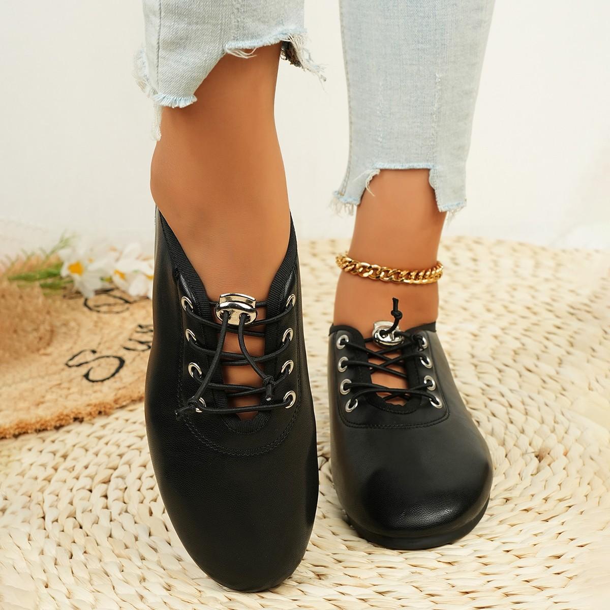 

Жіночі лофери на широку стопу з леопардовим принтом - Легке повсякденне взуття для весни/літа, Зручні лофери на кожен день 43 чорний