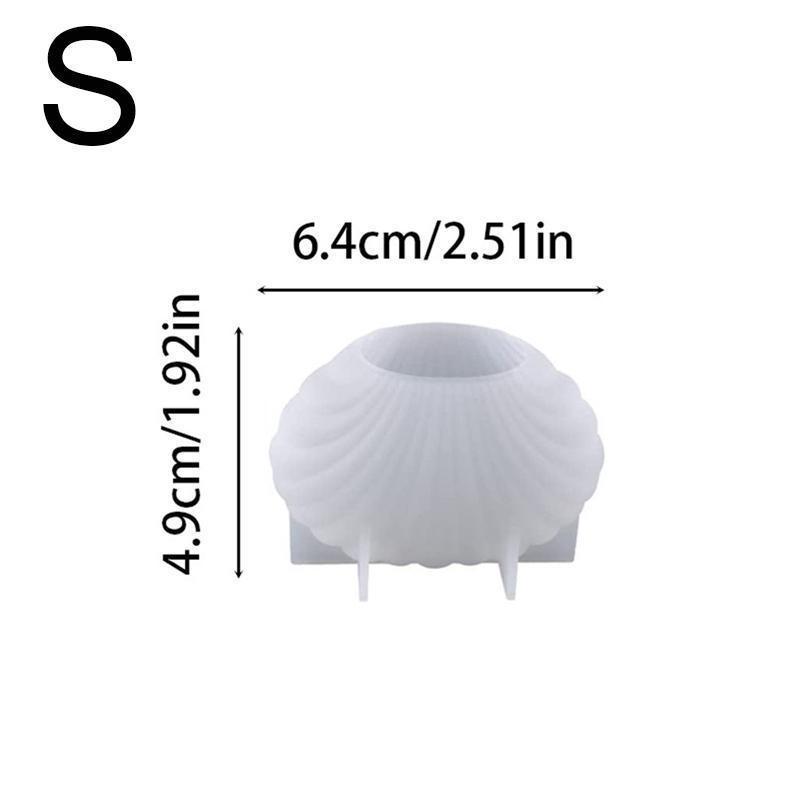 1Pcs Epoxy Resin Mold Three-dimensional Irregular Fan-shaped Shell Aromatherapy Candle Silicone Molds