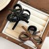 2pcs Vintage Leather Bow Small Hair Claw For Women Girl Sweet Hair Ornament Claw Clip Hair Clip Hairpin Hair Accessories