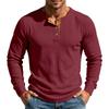 Men's Long Sleeve Shirt Casual Vintage Loose Fit Retro Top for Fall Winter