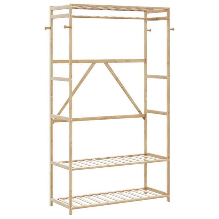 VidaXL Clothes Rack with Shelves 110x40x175 Cm Bamboo, Coat Rack, Coat Rack with Shelf, Clothes Rack with 4008924