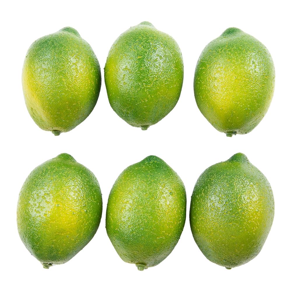 6pcs Yellow/Green Artificial Fake Lemons Realistic Faux Fruits Pography Props For Home Kitchen Table Decoration