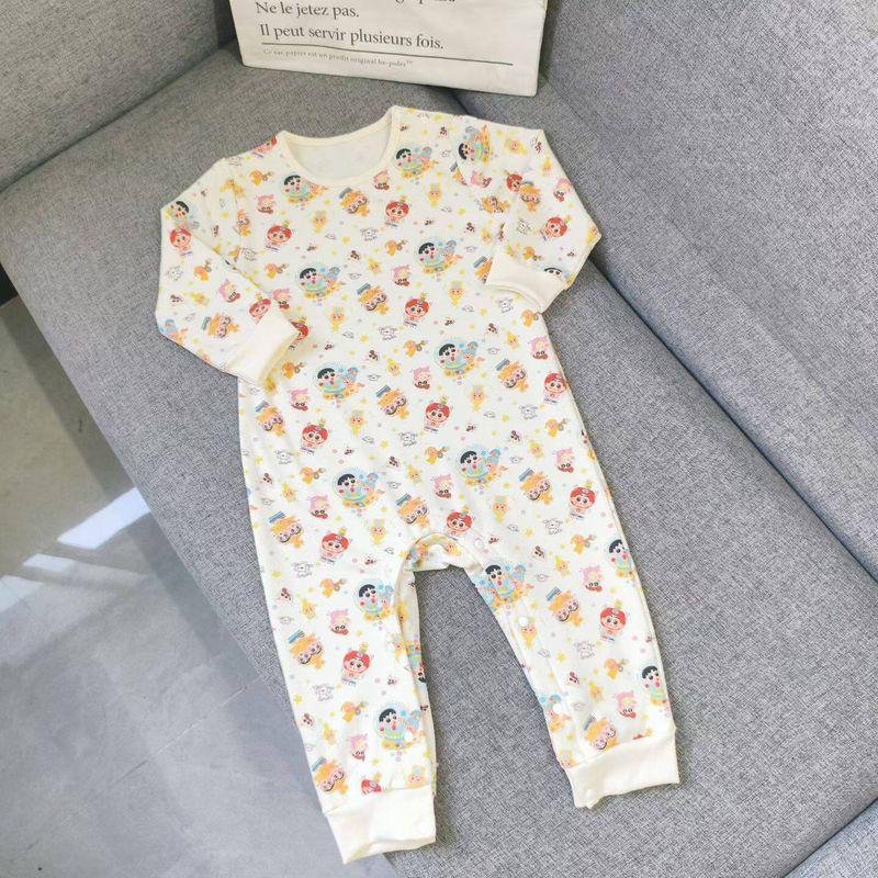 

Infant and Toddler Cartoon Cute Thin One-Piece Romper Jumpsuit Star-Themed Crayon Set for Spring, Autumn, and Winter Warmth Long Climb 73 cm