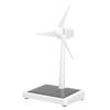 Solar Windmill Toy Desktop Turbine Model Wind Turbine for Boys and Girls Solar Powered Windmills Abs Plastics White Educational Set
