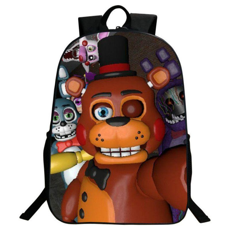Vibrant Five Nights At Freddy's Backpack With Anime Pattern For Kids And Students