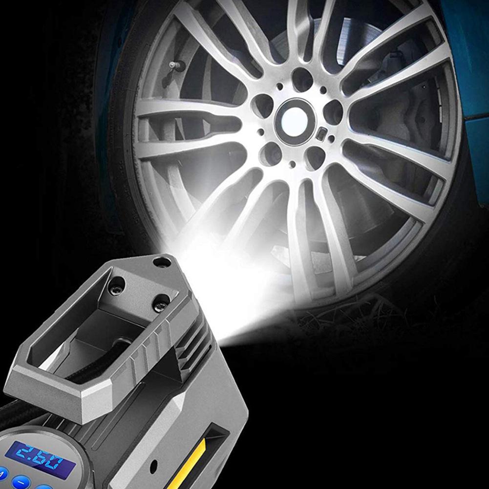 12V Portable Digital Dual-Cylinder Car Tire Inflator with LED Light
