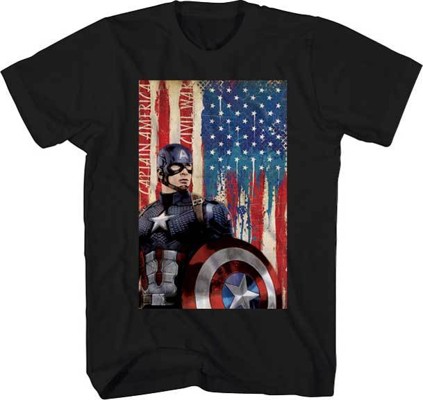 CAPTAIN AMERICA - Civil War - T SHIRT S-M-L-XL-2XL Brand New Official T Shirt