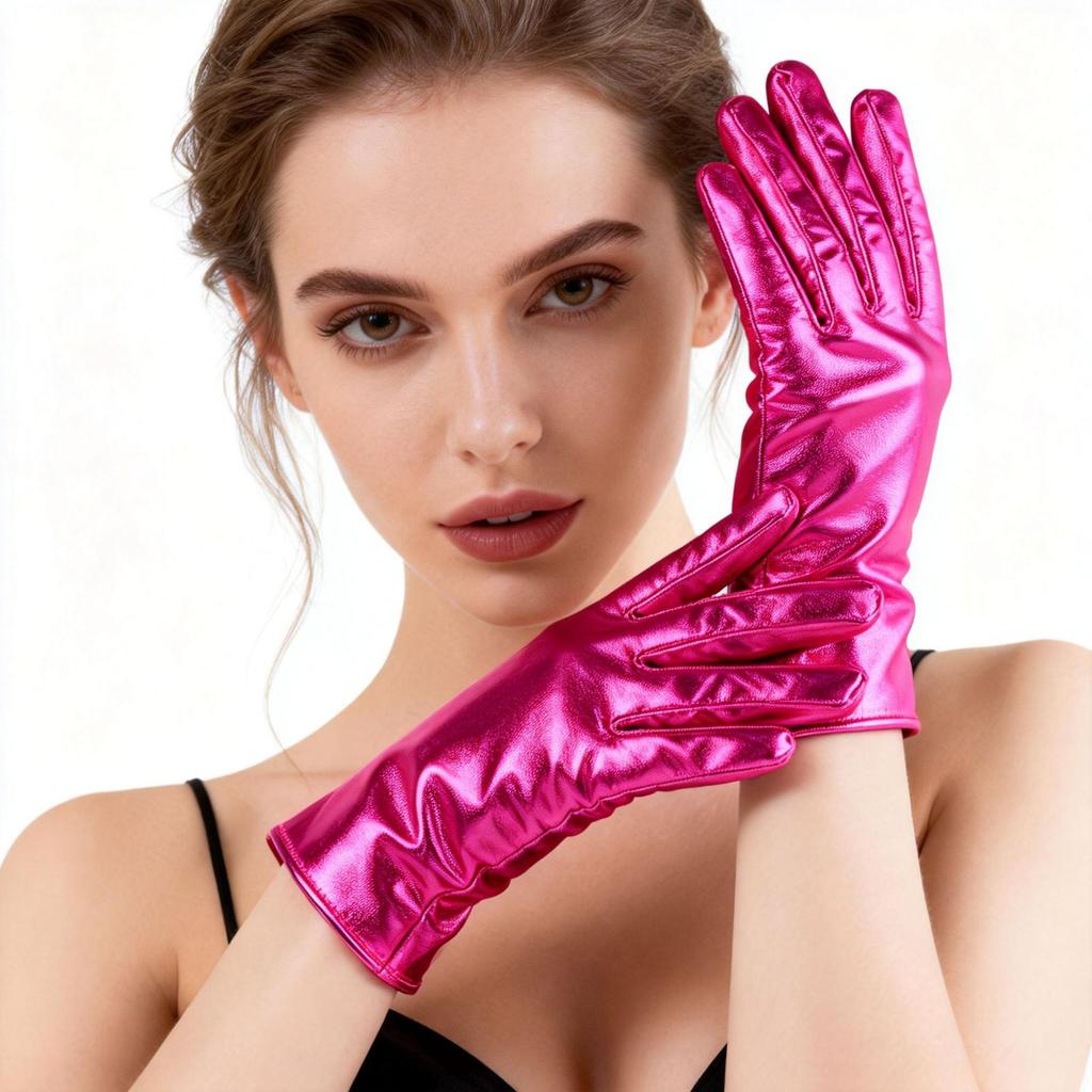 Short Patent Leather Gloves