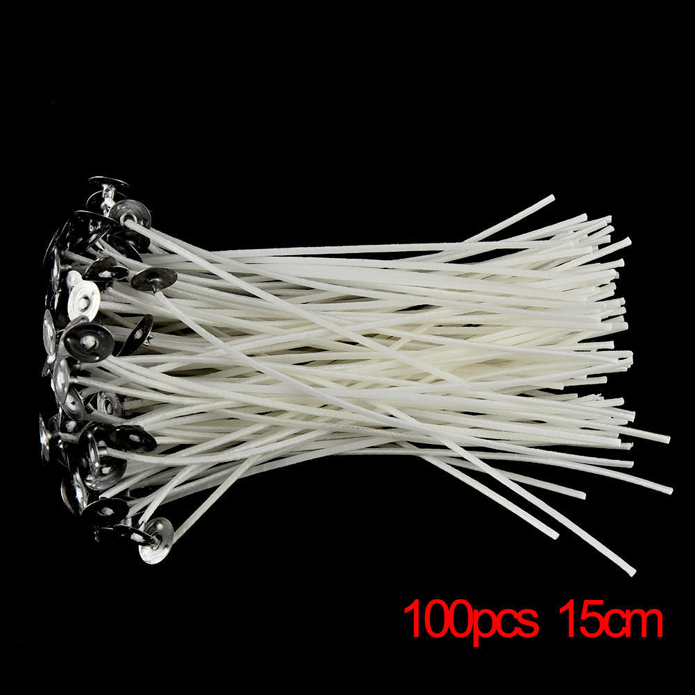 100Pcs Five Sizes 8/10/12/15/20 Cm Candle Sustainers Cotton Core Wicks For Diy