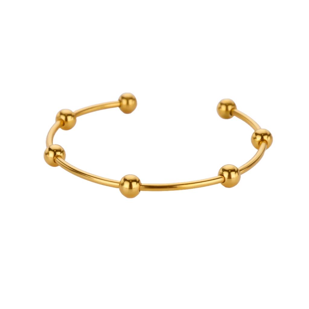 Hugging Stainless Steel Bracelet For Women Gold Color Shell Summer Waterproof Cuff Bangles Bracelets Flower Jewelry Accessories