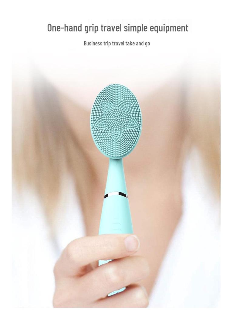 Silicone Waterproof Electric Facial Cleansing Brush for Women