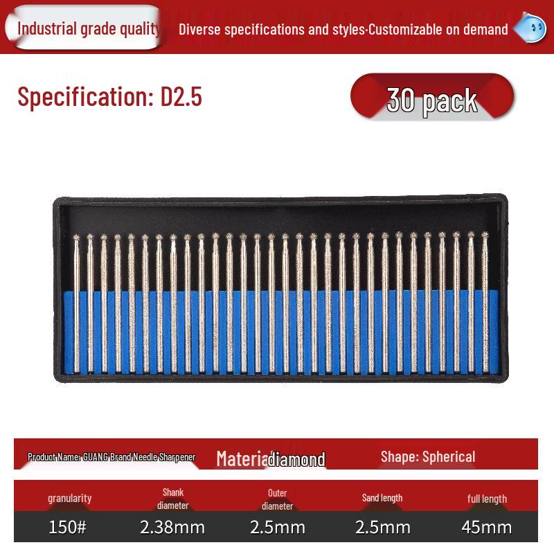 Lin Guang Diamond Electroplated Grinding Needle for Jade Carving and Mold Polishing