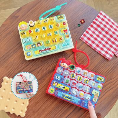 Clear Key Sounds Keyboard Keychain Pressable Keys Press Button Toy Cute Keyboard Toy  Gifts