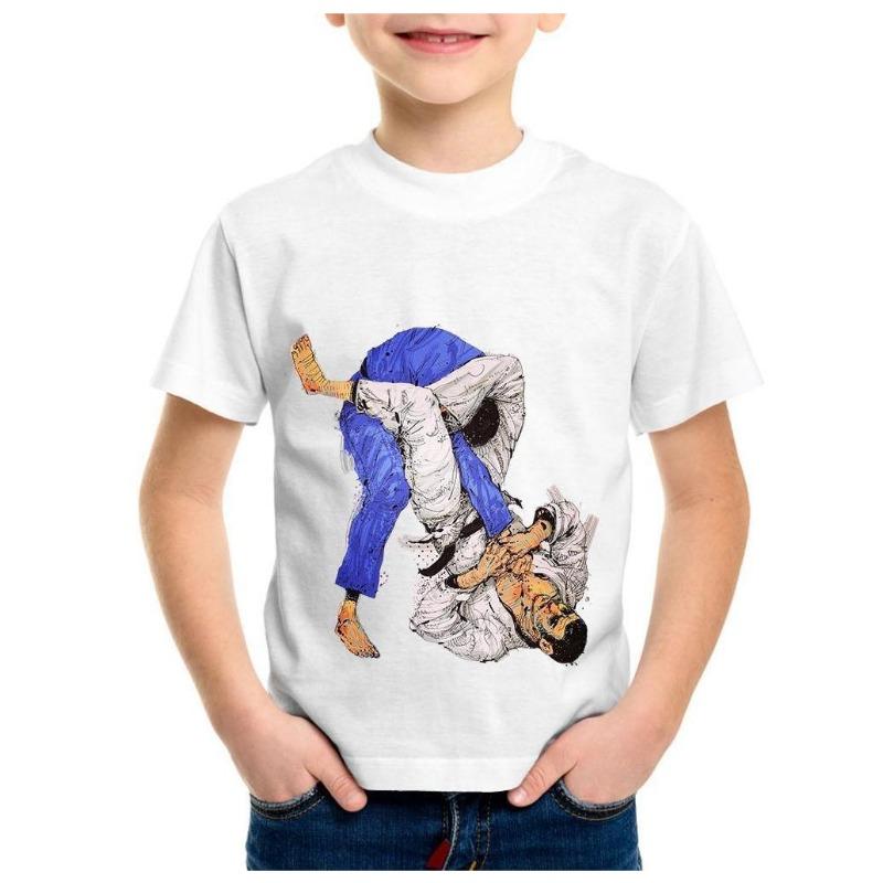 Children's Clothing Boys Tshirt Short Sleeve Tops Girl T-Shirt Casual Judo Print O-Neck Fashion Kids Summer Clothes Boy Clothes