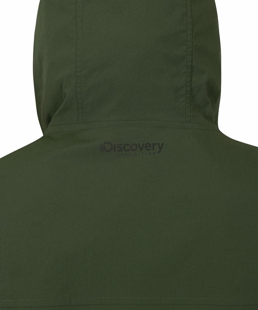 DISCOVERY EXPEDITION Uni Freshvent Lightweight Woven Training Short Sleeve Hooded Anorak (D/Khaki)
