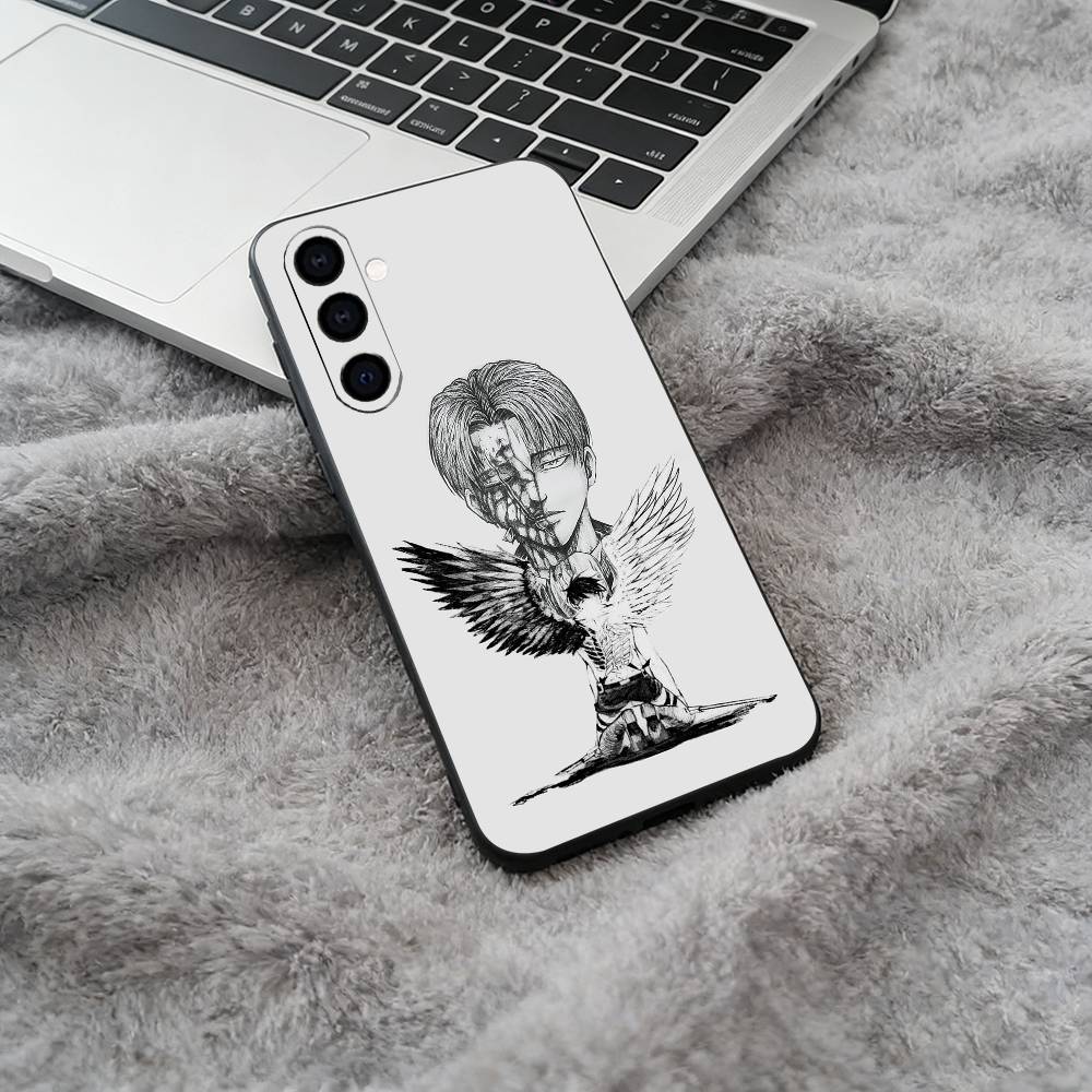 Attack On Titan Hot Anime Black Soft Silicone Phone Case for Samsung Galaxy A73, A71, A72, A70, A53, A52, A51