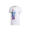 Adidas T Shirts Men's White Crew Neck Moderate Straight Fit FM4762