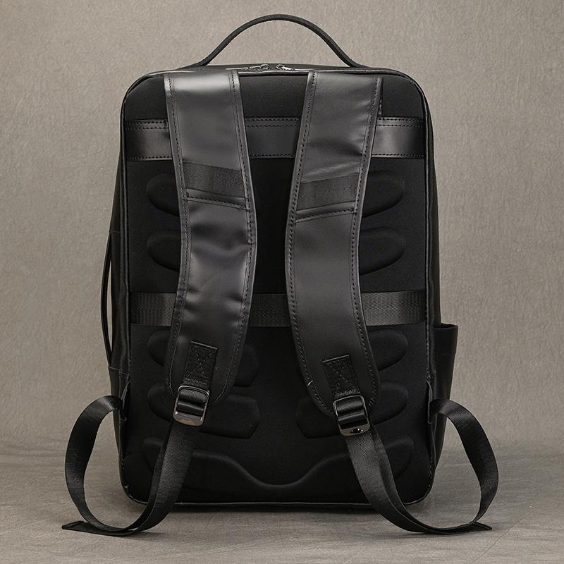 High Fashion Mens Leather Backpack For 15.6 Inch Laptop Genuine Leather School Bagpack Bag For Men Women Retro Style Large Size