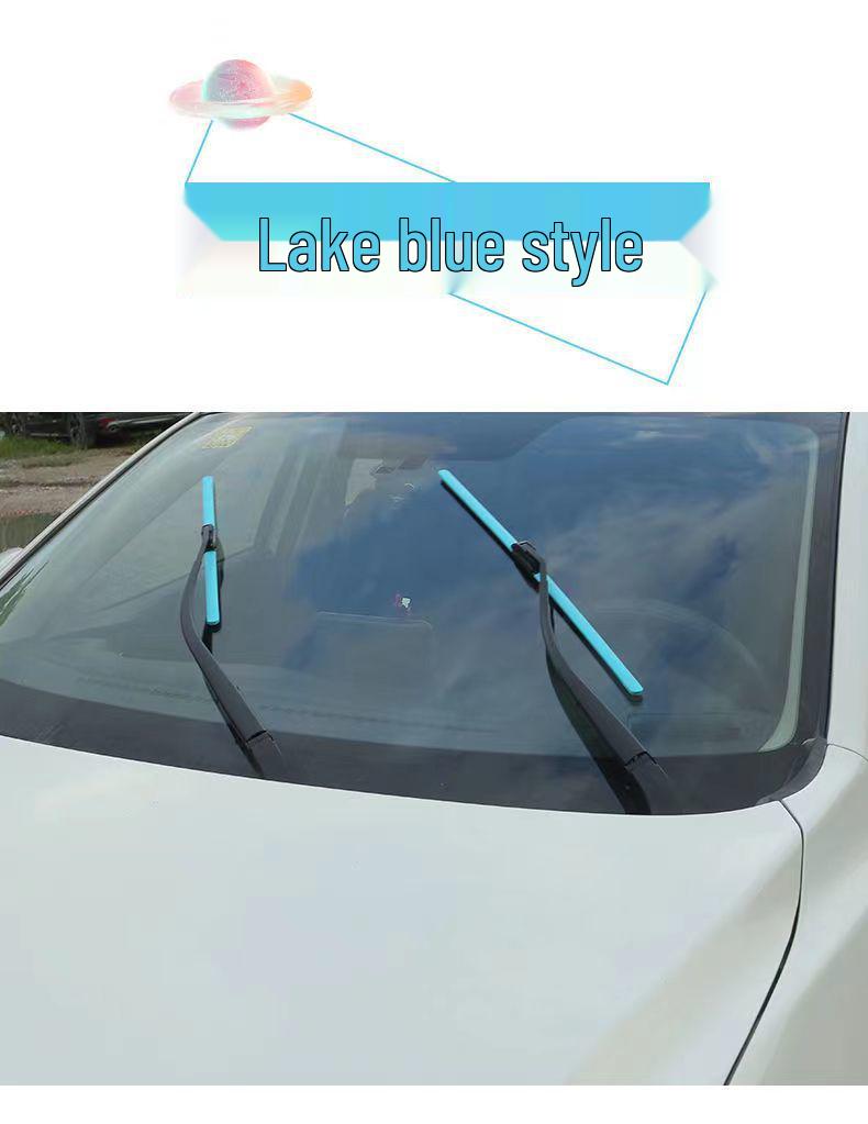 Colorful, Universal, Bone-Free Front Wiper Blade with Rubber Strip for Car Windshields