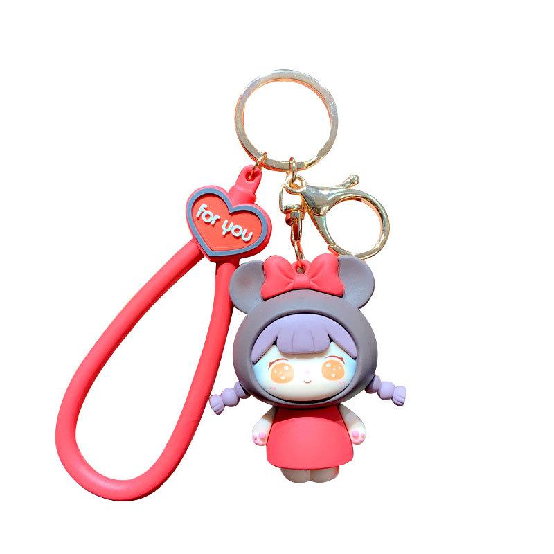 Nini Paradise Keychain Exquisite And Cute Couple Schoolbag Pendant Car Key Chain Small Gift