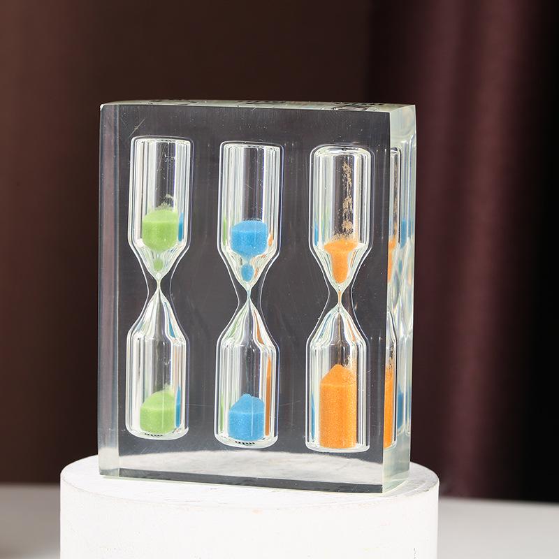 Set of Transparent Acrylic Hourglass Timers (1-5 Minutes) - Creative Home Decor & Student Gift