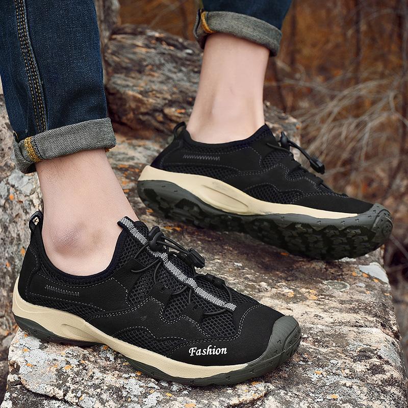 Luxury Brand Newest Summer Mens Sneakers Retro Men Hiking Shoes Lightweight Mesh Breathable Walking Outdoor Footwear Casual Flats